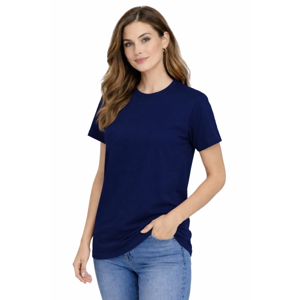 Damska koszulka T-shirt 100% miękka bawełna granatowa roz. M
